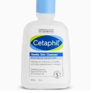 cetaphil paraben, sulphate free gentle skin hydrating face wash cleanser with niacinamide, vitamin b5 for dry to normal, sensitive skin 125 ml